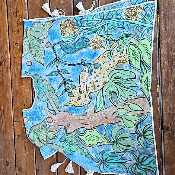 TUINOS Vintage Hand Painted Poncho - Picture 8 of 8